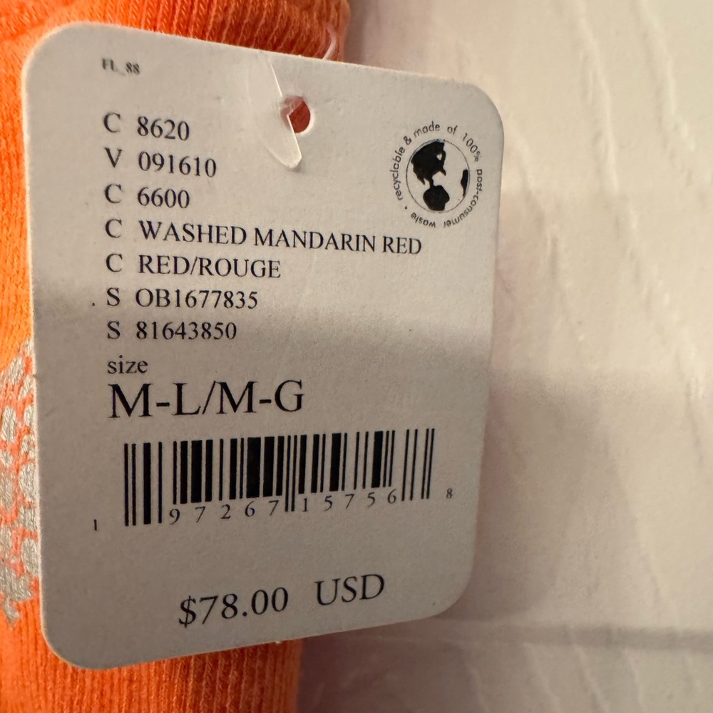 Free People Movement Mandarin Red Orange W/Drawstring Leggings Size Medium/Large - Picture 6 of 13